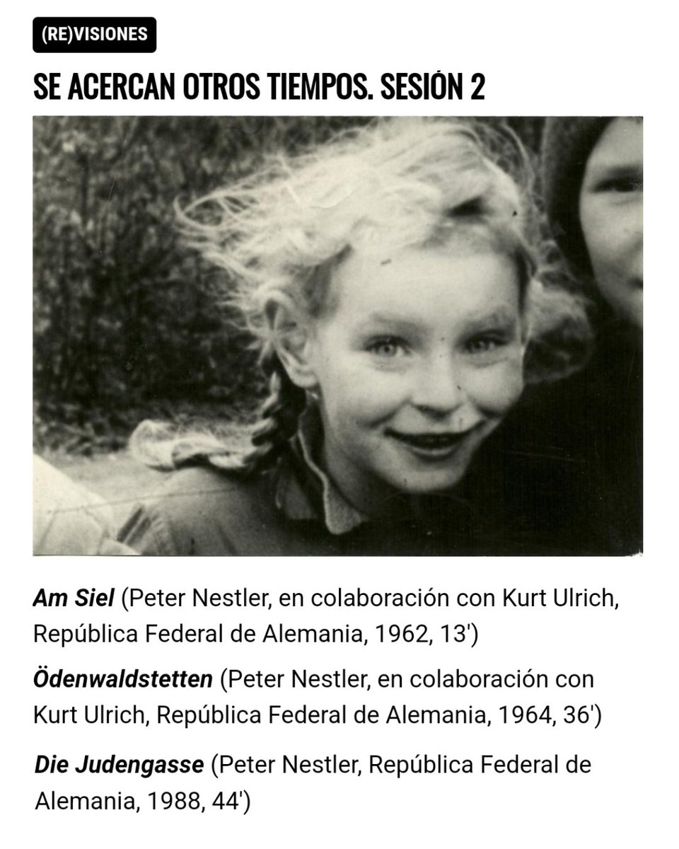 Cineteca Madrid (@cinetecamadrid) on Twitter photo Las tres películas de #PeterNestler seleccionadas para la 2da. sesión de ‘Se acercan otros tiempos', retratan de la historia de Alemania y su despegue económico tras la guerra; así como los judíos de Frankfurt. #Ciclo en colaboración con <a href="/PuntodVistaFest/">Punto de Vista</a>⤵️
cinetecamadrid.com/programacion/s… Las tres películas de #PeterNestler seleccionadas para la 2da. sesión de ‘Se acercan otros tiempos', retratan de la historia de Alemania y su despegue económico tras la guerra; así como los judíos de Frankfurt. #Ciclo en colaboración con <a href="/PuntodVistaFest/">Punto de Vista</a>⤵️
cinetecamadrid.com/programacion/s…
