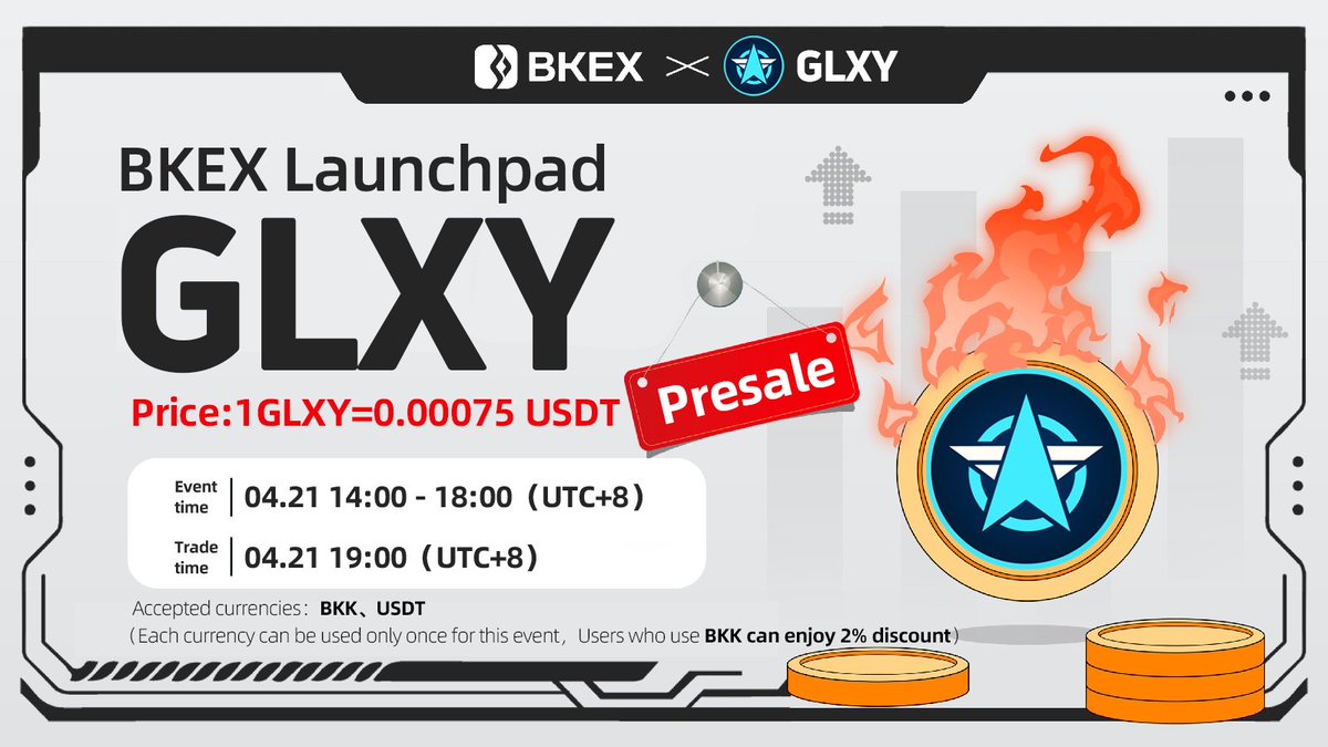 💥#GLXY (<a href="/galaxy_survivor/">Galaxy Survivor (🌌,🔺 🔶)</a>) Presale Event in Launchpad

- Duration: 14:00 ~ 18:00, Apr 21 (UTC+8) 
- Details: bkex.zendesk.com/hc/en-us/artic…

💥$100 #Giveaway

✅Follow me &amp; <a href="/bkex_jm/">BKEX</a>
✅RT &amp; Like &amp; Tag 3 
✅Join TG: t.me/BKEXEnglish

10 winners will share 100 #USDT on Apr 21