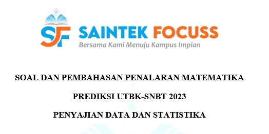SaintekFocuss's tweet photo. [PEMBAHASAN SOAL]

Prediksi UTBK-SNBT 2023

(A THREAD)

Substest        : Penalaran Matematika
Materi             : Penyajian Data dan Statistika

-Jangan lupa berbagi dengan Retweet ya😇- https://t.co/mi0x0aL9Bp