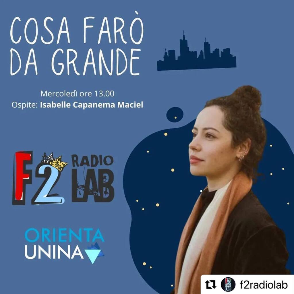 #Repost <a href="/f2radiolab/">F2 Radio Lab</a> with <a href="/use/">Roslyn K.</a>.repost
・・・
📣 La prossima ospite in studio è Isabelle Capanema Maciel, studentessa magistrale presso il Dipartimento di Architettura della Federico II.

➡️ Isabelle dopo la laurea in Brasile ha deciso di proseguire i suoi studi a Napoli, dove…