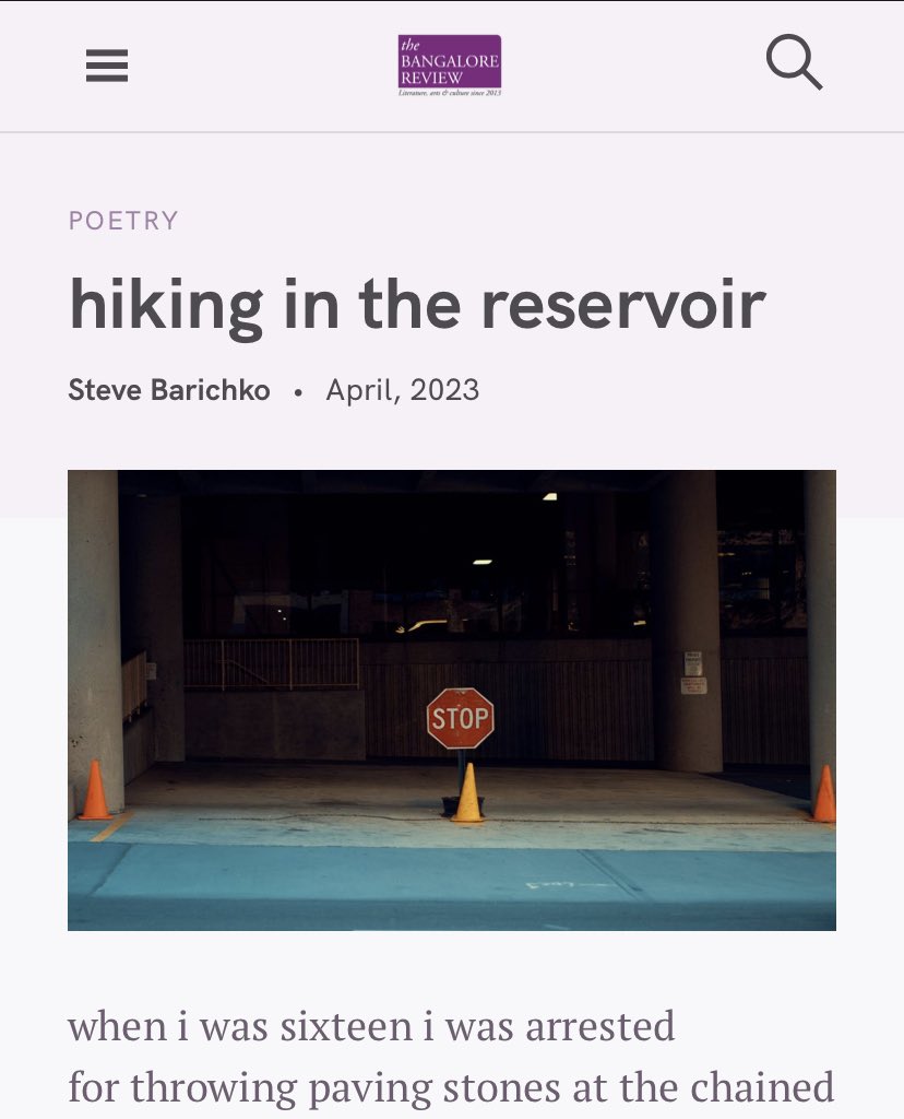 my new poem, "hiking in the reservoir," out now in <a href="/TBR_Recommends/">The Bangalore Review</a> . link in bio! #writerscommunity #writers #POEMS #poem #poetrycommunity #hike #hiking #hikingadventures #reservoir #cemetery #pool