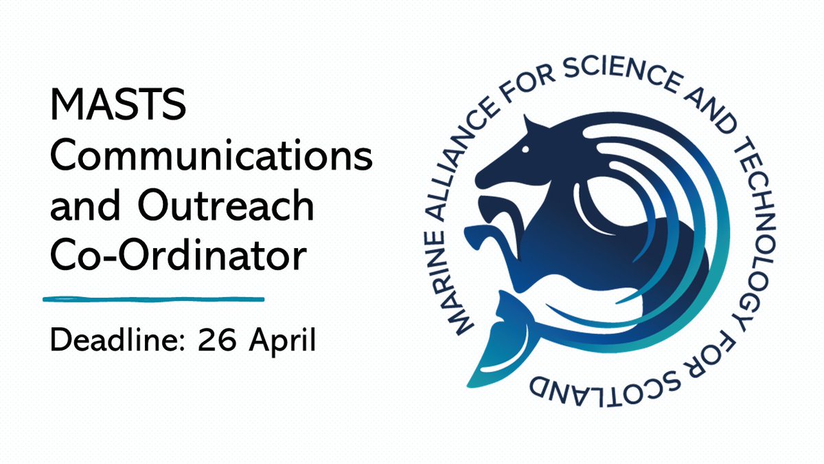 🚨 Want to work for us? We have a new #job #vacancy: MASTS Communications And Outreach Coordinator 🚨Deadline: 26 April
Info: vacancies.st-andrews.ac.uk/Vacancies/W/53… #JobFairy #MarineJob
Experience: website content management, newsletters content, social media and event management✨