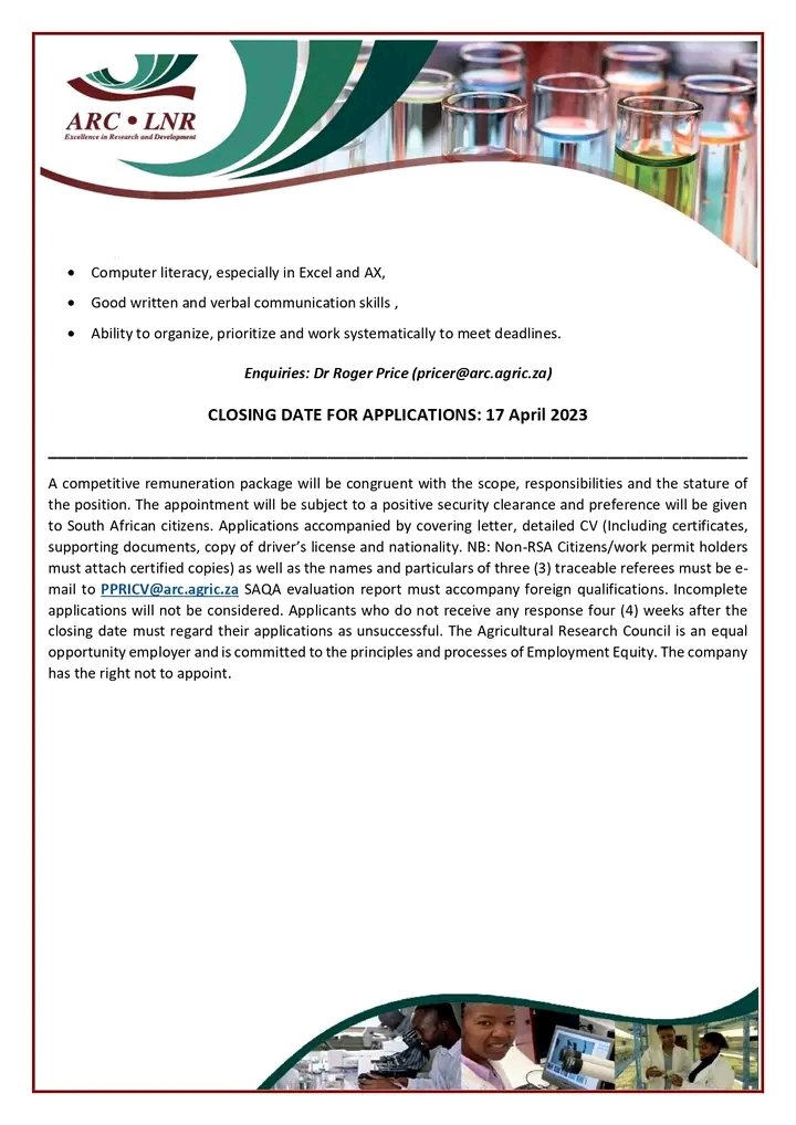 CarolBoitumelo1's tweet photo. We are hiring the following :

🔹Office Administrator: Bookkeeper 

Location : Pretoria, Gauteng 

Closing Date 17 April 2023 https://t.co/Yyayn1OyWX