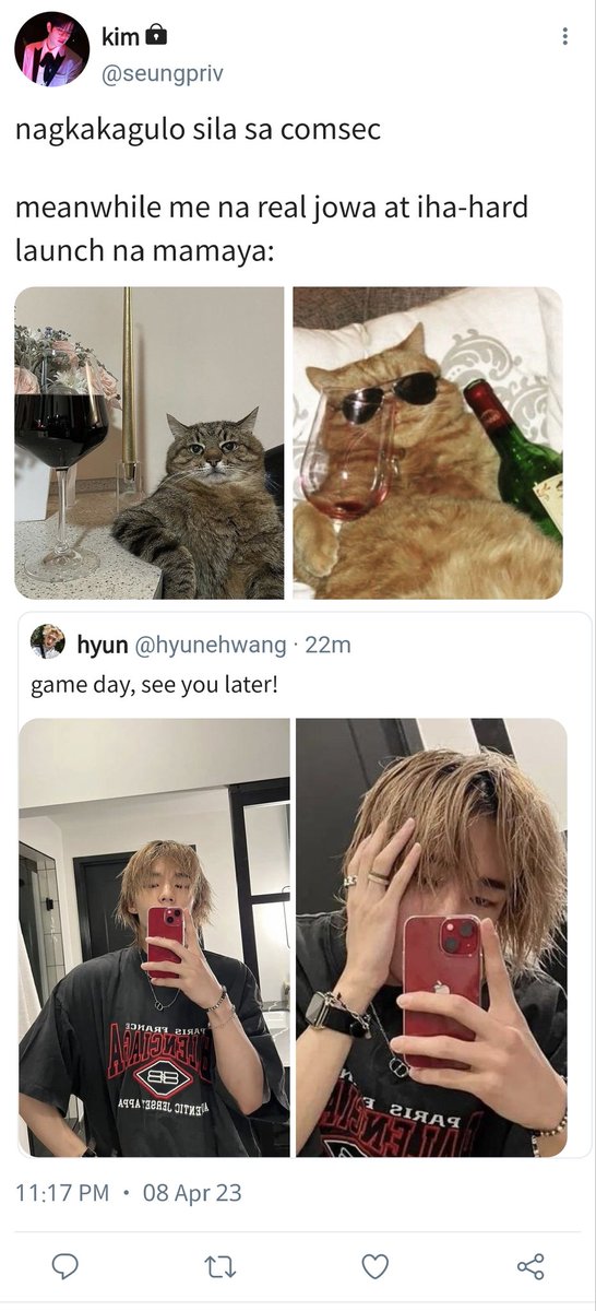 hard launch, 
— #seungjin mini au. 

kung saan, iha-hard launch na finally ng varsity player na si hwng ang kanyang secret boyfriend na si ksm.