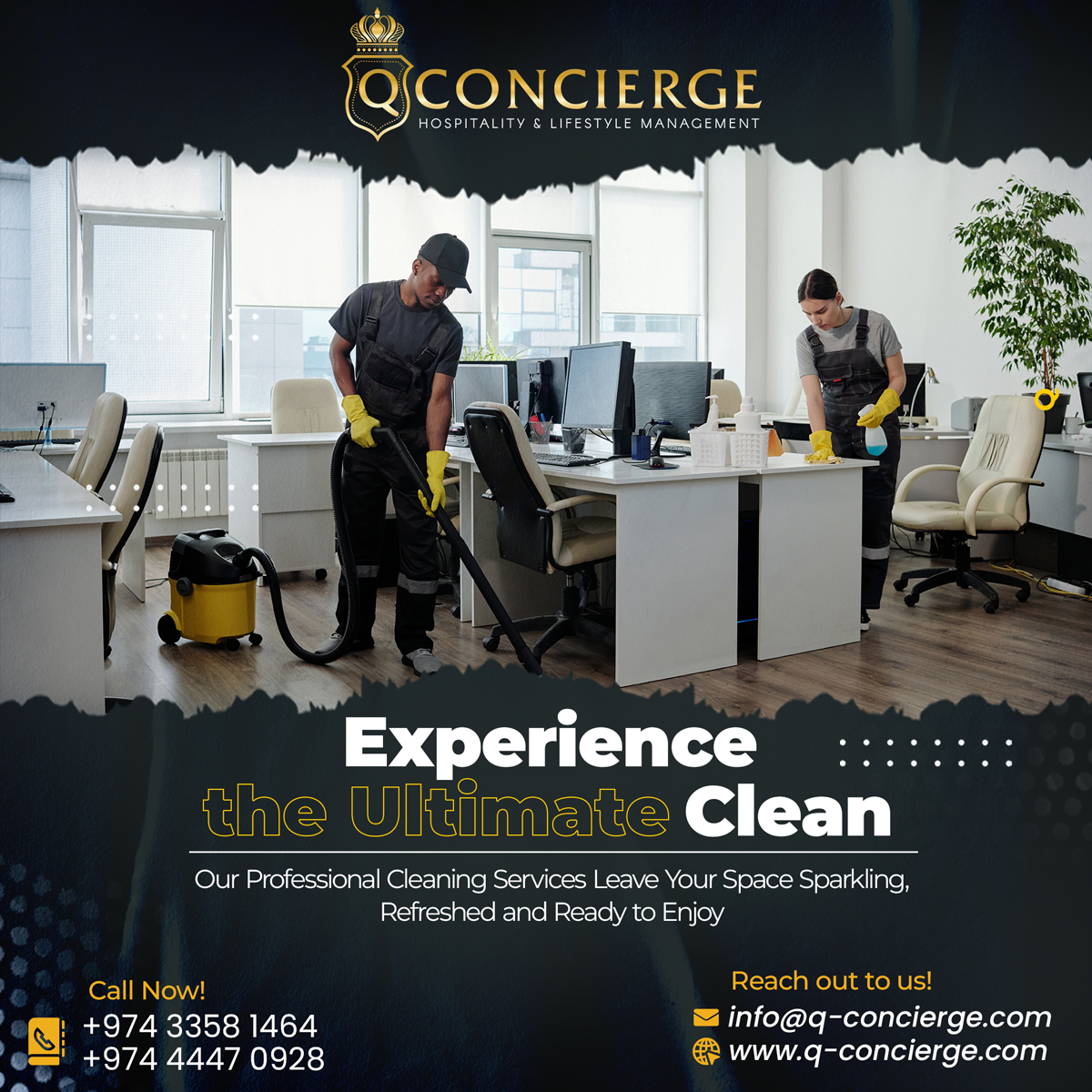 qconcierge_qa's tweet image. Spotless spaces, stress-free days. Let us
handle the cleaning, while you relax and enjoy! Let
your place have fresh vibes. Our cleaning experts make your place like it never was. Give us an opportunity to
serve your home.
.
#cleaningservices #officecleaning #deepservice