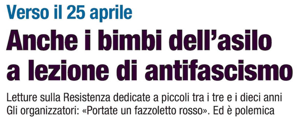 Che scandalo! Avrebbero dovuto proporre un raduno balilla con camicetta nera #Costituzione  #antifascismo