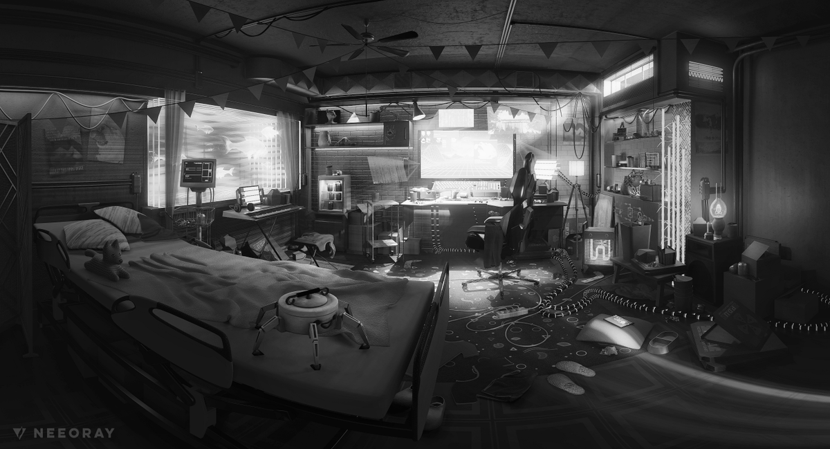 neeostar's tweet photo. Cyberpunk Basement
Thanks to Thursday for commissioning me!
Pricing and more info: https://t.co/jV160CCiz4

#3D #Blender3d #Eevee #cyberpunk #interiordesign #3dmodeling https://t.co/ZAz6mYFgIN
