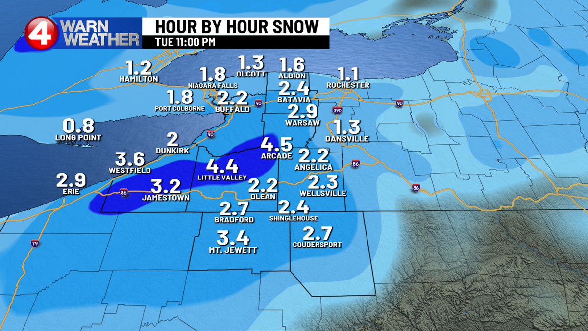 mikecejka4's tweet photo. SO YA THOUGHT IT WAS OVER. Anyone that has lived in #WNY for awhile, knows it can snow during April, even May. These numbers may be high, but wouldn't rule out a coating on hilltops Monday night. More, @News4Buffalo WakeUp!
#4WarnWeather https://t.co/xUUgBodf19