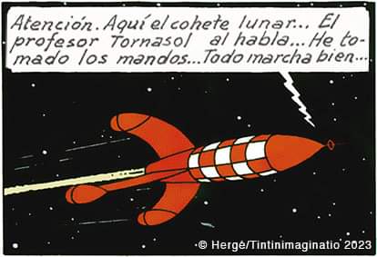 Hoy 12 de abril se celebra el 'Día internacional de los vuelos espaciales tripulados'. Declarado en 2011 por la asamblea general de la ONU conmemorando el primer vuelo espacial tripulado de Yuri Gagarin en 1961 #diadelespacio #vuelosespaciales #Tintin #Hergé #comics