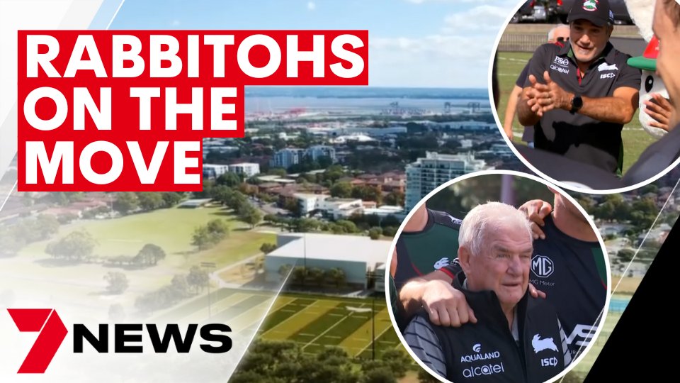 For 75 years Redfern has been home for the <a href="/SSFCRABBITOHS/">South Sydney Rabbitohs 🐰</a>. But the Bunnies are marching on to a new hub in Maroubra. So today, fans and players of all ages came out to celebrate the end of an era. youtu.be/zTIiqq07O7c #7NEWS