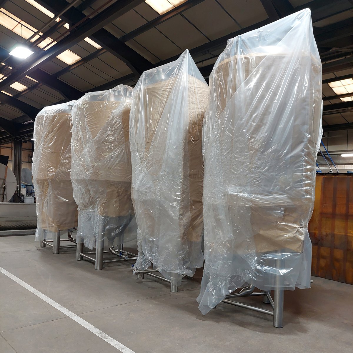 Brewery fermentation vessels are being wrapped up!

We specialise in hygienic vessels, pressure vessels, and thermal transfer technology and are ISO 9001 certified.

#DPV #fermentation #craftnotcrap  #vessels #britanx #fabdec #stainlesssteel #ukmanufacturing #ukmfg #ukmade