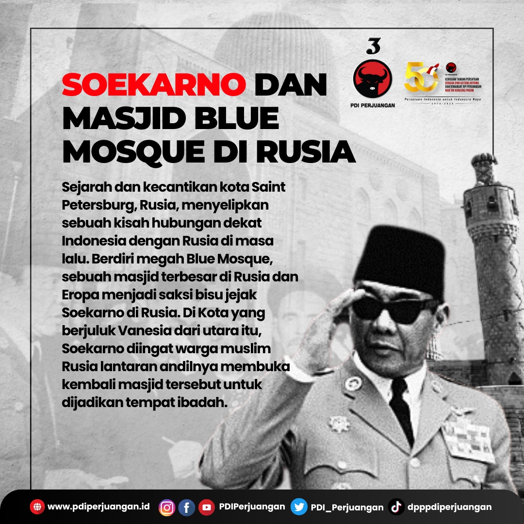Tahukah kalian kalau Blue Mosque di Rusia menjadi saksi bisu kedekatan Indonesia dengan Rusia

Berdiri megah di tengah kota Saint Petersburg adalah Blue Mosque, sebuah masjid terbesar di Rusia dan Eropa.