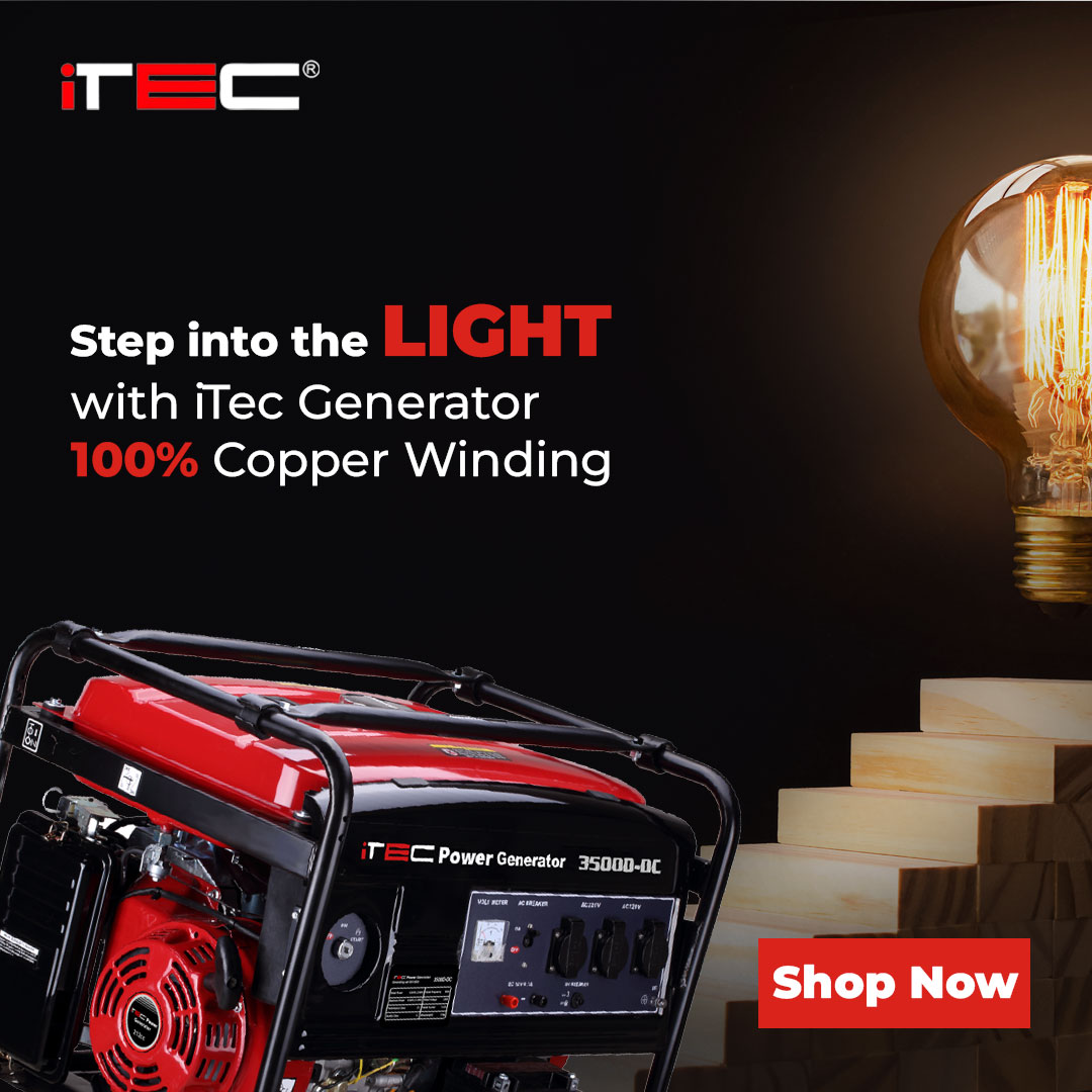 ZinoxTechNG's tweet photo. Get a new perspective with the iTEC 3.5kva Electric Start generator.

*Eco-friendly
*Easy to start and move
*Less fuel consumption
*Affordable
--------

Buy Now! from @shopkonga.com and our partners nationwide.
.
.
.
#itecgenerator #power #premium #itec #copperwinding #zinoxcares https://t.co/8NY7JgkPaM