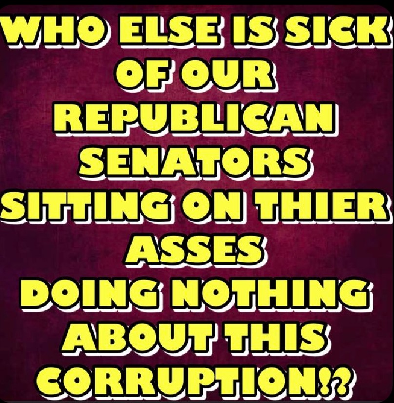 I am sure the hell sick of it. Many of them need to go!! They are power hungry and don't care about working for the people! 🤬🤬🤬