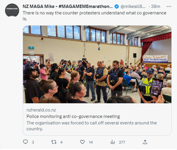 comms24_c24's tweet photo. New Zealand's award-winning legacy font of fake news reporting on RACIAL SECREGATION like it's just CO-GOVERNANCE. #NewZealand #racist #end_discrimination #racism #cogovernance #segregation #slavery #hatred https://t.co/Sqh4oWxRmN