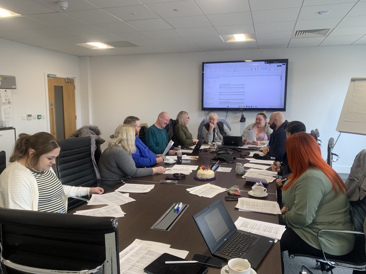 BalanceCareSL's tweet photo. On a monthly basis, we meet to review Operational Delivery and Quality Assurance. Maintaining our commitment to delivering high quality care. ✅

Plus, Emma very kindly made a lovely red velvet cake for Shaun’s birthday too. Happy birthday Shaun! 🎂 😄 https://t.co/M5Bda8rCQt