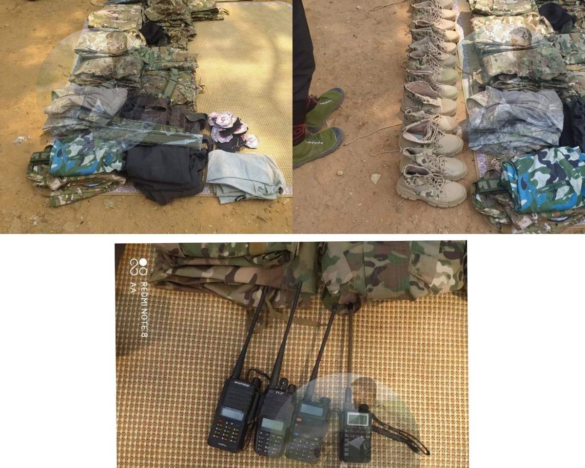 melodyphyo's tweet photo. The temporary base camp of PDF in Sagaing region was raided by the junta troops in the early morning of 08 April, seizing a large cache of weapons of local PDF and their equipment in Oakphu village – a seven mile distance from Sagaing town  Myanmar. #WhatsHappeningInMyanmar https://t.co/K7j4k91G5D