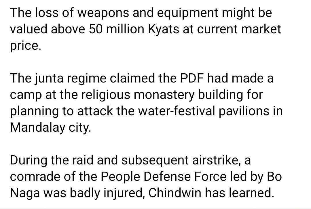 melodyphyo's tweet photo. The temporary base camp of PDF in Sagaing region was raided by the junta troops in the early morning of 08 April, seizing a large cache of weapons of local PDF and their equipment in Oakphu village – a seven mile distance from Sagaing town  Myanmar. #WhatsHappeningInMyanmar https://t.co/K7j4k91G5D