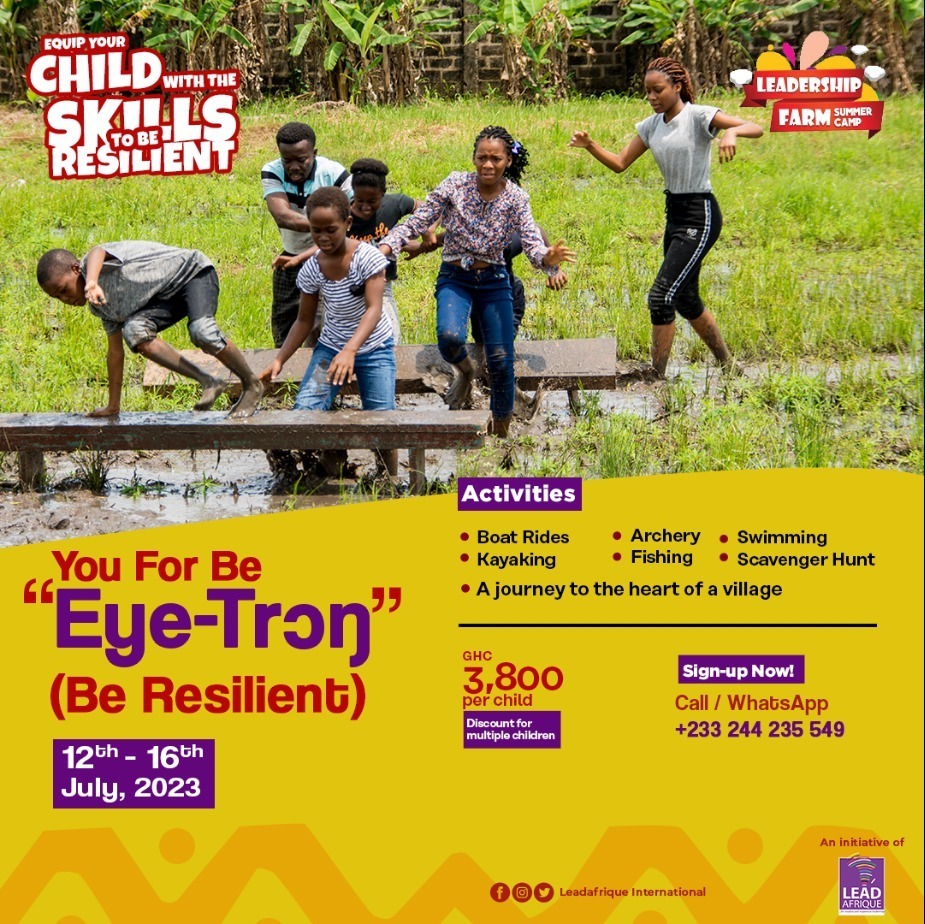 LeadAfrique's tweet photo. Looking to build resilience in your child(ren) and young people between the ages of 5-20yrs? Enroll them in the 2023 Leadership Farm Summer Camp and watch them thrive!
Click to register now!! https://t.co/gFU088l2QS
#camping #SummerCamp #youngpeople #resilience #funcamp https://t.co/XrsYJghy2D