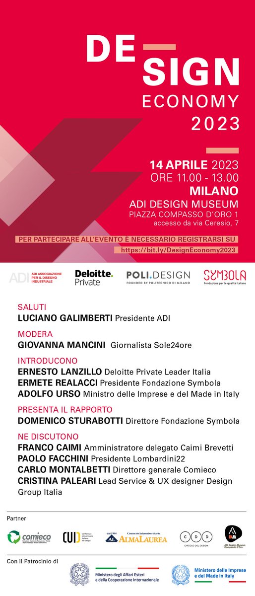 erealacci's tweet image. Venerdì presentazione #DesignEconomy di @SymbolaFondazio @DeloitteItalia @POLI_design con @ADIassodesign @comieco #CUID @CdD_torino.
#Design coerente con #transizioneecologica e missione Italia di “produrre all’ombra dei campanili cose belle che piacciono al mondo” (C.M.Cipolla)