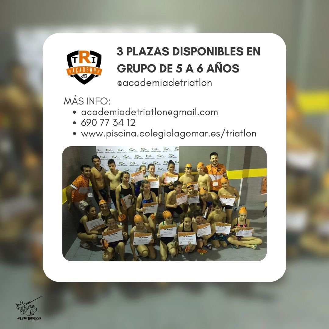 3 únicas plazas disponibles para este trimestre 

📞690773412
academiadetriatlon@gmail.com

#valdemoro #triatlon #deporte