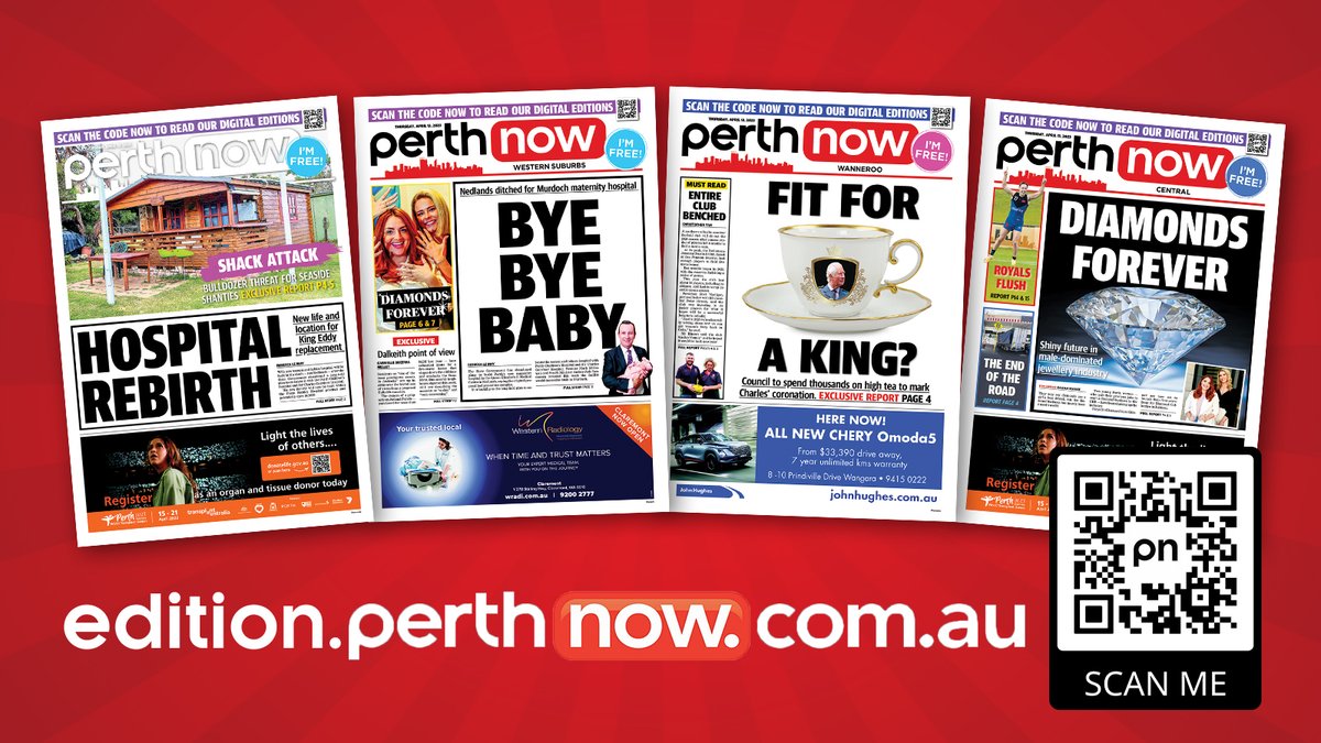 Jake Dietsch (@jakehgd) on Twitter photo An early look at tomorrow's <a href="/PerthNowLocal/">PerthNow Local News</a> front pages
<a href="/IndigoLConway/">Indigo Lemay-Conway</a> <a href="/sarahmakse/">Sarah Makse</a> <a href="/christophert77/">Christopher Tan</a> <a href="/_victoriarifici/">Victoria Rifici</a> An early look at tomorrow's <a href="/PerthNowLocal/">PerthNow Local News</a> front pages
<a href="/IndigoLConway/">Indigo Lemay-Conway</a> <a href="/sarahmakse/">Sarah Makse</a> <a href="/christophert77/">Christopher Tan</a> <a href="/_victoriarifici/">Victoria Rifici</a>