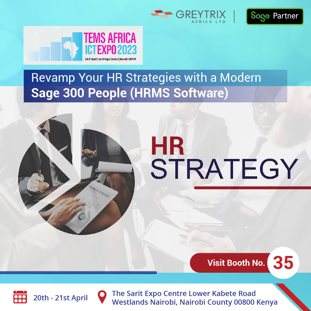 GreytrixAfrica's tweet photo. Keep a tab on Employee engagements, payroll, and #HR activities with #Sage300People and save time and improve efficiency.
To Register 👇 https://t.co/KTNZAI9OAg
#GreytrixAfricaAndMiddleEast #ERP #sage #erpkenya #b2b #smb #sme #software #businesssolutions #africa #ictevents https://t.co/J6M58q60Al