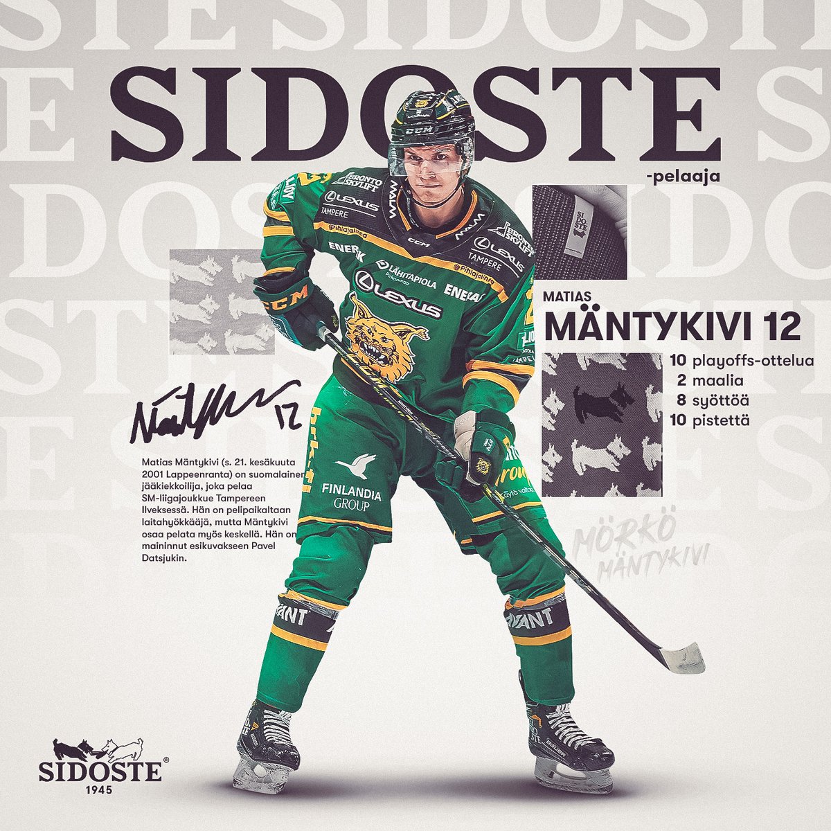 ilveshockey's tweet photo. Ilveksen paras pistemies playoffseissa on ollut Matias Mäntykivi, joka on tähän mennessä tehnyt 10 (2+8) tehopistettä yhtä monessa ottelussa! 🔥
🔜 Torstaina 13.4. klo 18:30
🏒 6. semifinaali Pelicans–Ilves
🧦@sidoste | https://t.co/hJCuaANe6A
#Ilves #Liiga #Sidoste https://t.co/mb8t79RkkS