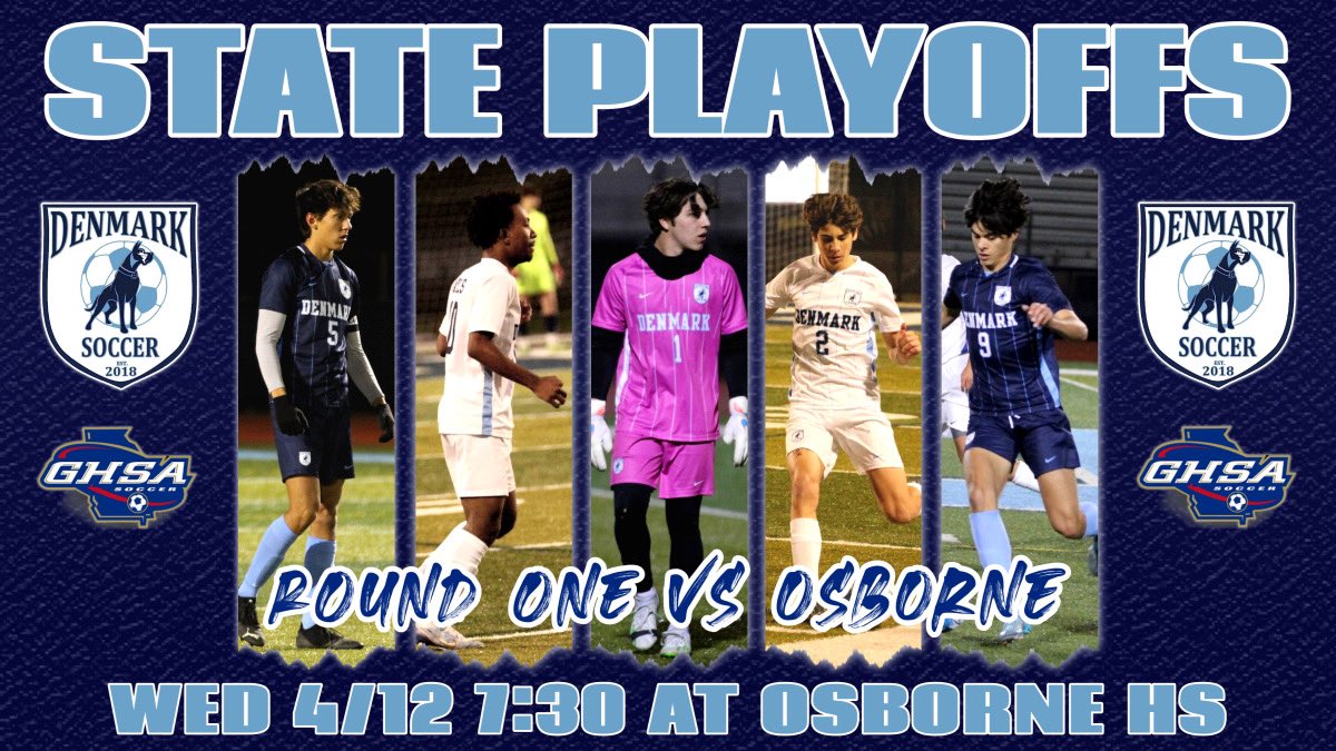 Here we go! Round 1 of GHSA playoffs start tonight for the Danes! Join us as we hit the road to take on Osborne High School. We hope to see a lot of our supporters in what will be a very exciting environment! Let’s go Danes! #Danes #Family