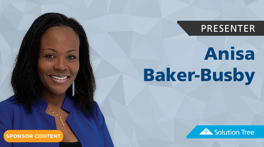 educationweek's tweet image. Anisa Baker-Busby brings over 20 years of education experience to help you succeed with RTI at Work™. She’s passionate about helping schools build support systems for collaborative teams to support student learning. #RTIatWork #PLCatWork #sponsorcontent bit.ly/3ndDUyv