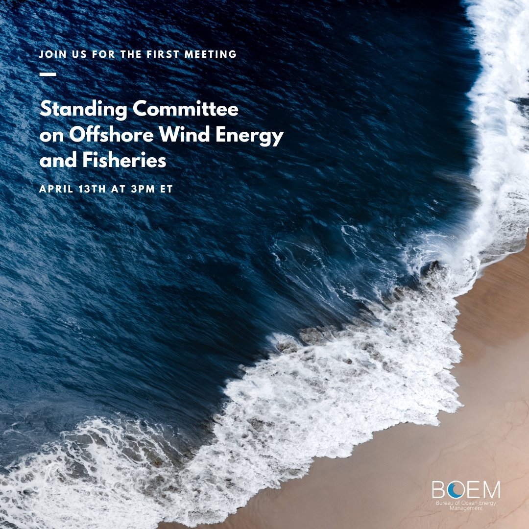 Bureau of Ocean Energy Management (@boem) on Twitter photo Our offshore energy development process is better when fishing communities participate.
This is why we asked <a href="/theNASEM/">National Academies</a> to help us create a forum to discuss issues at the intersection of offshore wind and fisheries.
Join us tomorrow at 3pm ET.
Details: ow.ly/Moxj50NGtkG Our offshore energy development process is better when fishing communities participate.
This is why we asked <a href="/theNASEM/">National Academies</a> to help us create a forum to discuss issues at the intersection of offshore wind and fisheries.
Join us tomorrow at 3pm ET.
Details: ow.ly/Moxj50NGtkG