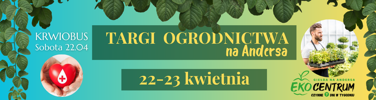 GieldaAndersa's tweet photo. Eko Centrum Giełda na Andersa zaprasza na TARGI OGRODNICTWA ☘ 22 i 23 kwietnia na placu Giełdy pojawią się hodowcy kwiatów z regionu oferując szeroki asortyment kwiatów, drzewek i krzewów owocowych oraz artykułów ogrodniczych. Więcej na 👇https://t.co/eekxiMo8O5 https://t.co/qThbTQ0PPL