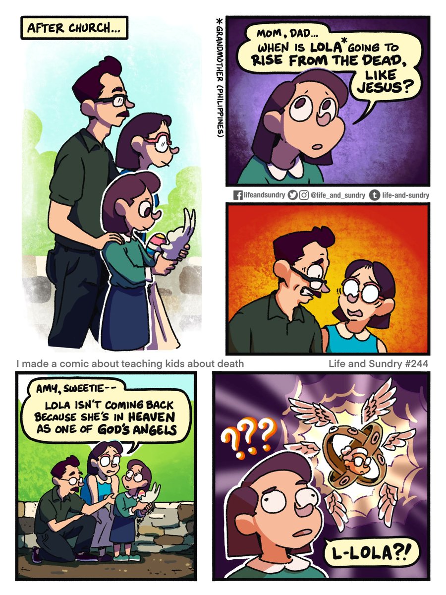 Life_And_Sundry's tweet photo. I made a comic about teaching kids about death https://t.co/E0TvaHbVpl