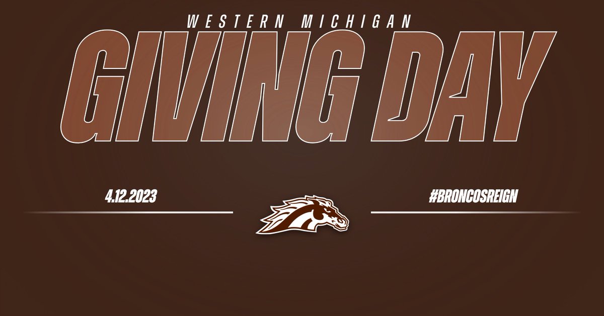 THerrmannSC's tweet photo. Calling ALL Broncos! Today is Giving Day, a campus wide fundraiser for WMU and the Athletic Department. 

Please consider giving to the WMU Strength and Conditioning department. If you are so inclined click on the link below, even $1 moves the needle! 

https://t.co/RWuokyix1X https://t.co/M93nlEiaFH