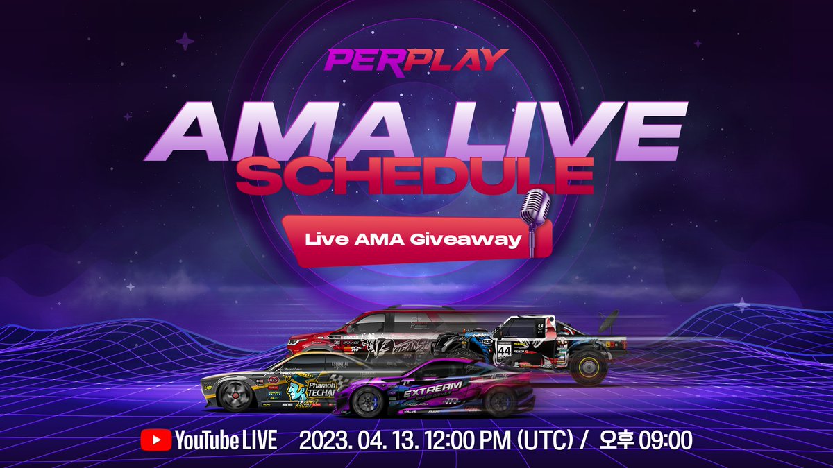 PERPLAYofficial's tweet photo. 📢  [Live AMA Schedule]  📢

Hello, PERPLAYers! 👋🏻
Please refer to our live AMA schedule below:

🎥 Live AMA 
When 👉🏻 live at 12:00 PM (UTC)
Where 👉🏻 PERPLAY YouTube, live link to be announced tomorrow 

Surprise HUGE event ONLY for those watching live!
(Prizes will be given to early birds as well, so be there as early as the bird 🐤 who catches the early worm! 🪱  )

That's all for now, then. We'll see you LIVE!
PERPLAY, the world's first G&E (Game-and-Earn) platform.

#PERPLAY #NFT #airdrop