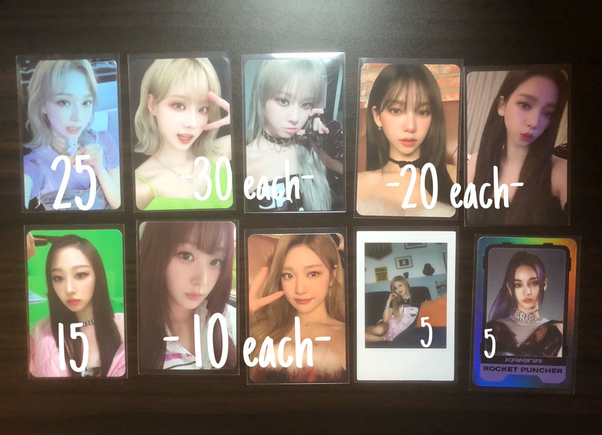 ncitjaes's tweet photo. wts #pasaraespa

— aespa small bulk set A ♡ 

✩ rm170 exc postage
✩ PRIO take all! may send it to diff address :)
✩ ONLY giselle or ningning can take alone
✩ vid condition will only be given to SERIOUS BUYER only
✩ no rush postage!

more inquiries please dm ◡̈︎ https://t.co/OmluEygiEM