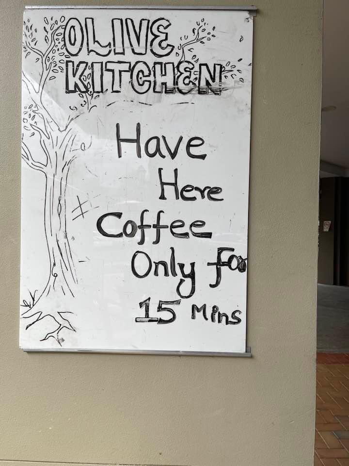 sydneycafes's tweet image. Hasn’t caused enough outrage. They should change it to 12 minutes &amp;amp; see what happens. #breakfastpoint #olivekitchen #mortlake #sydney