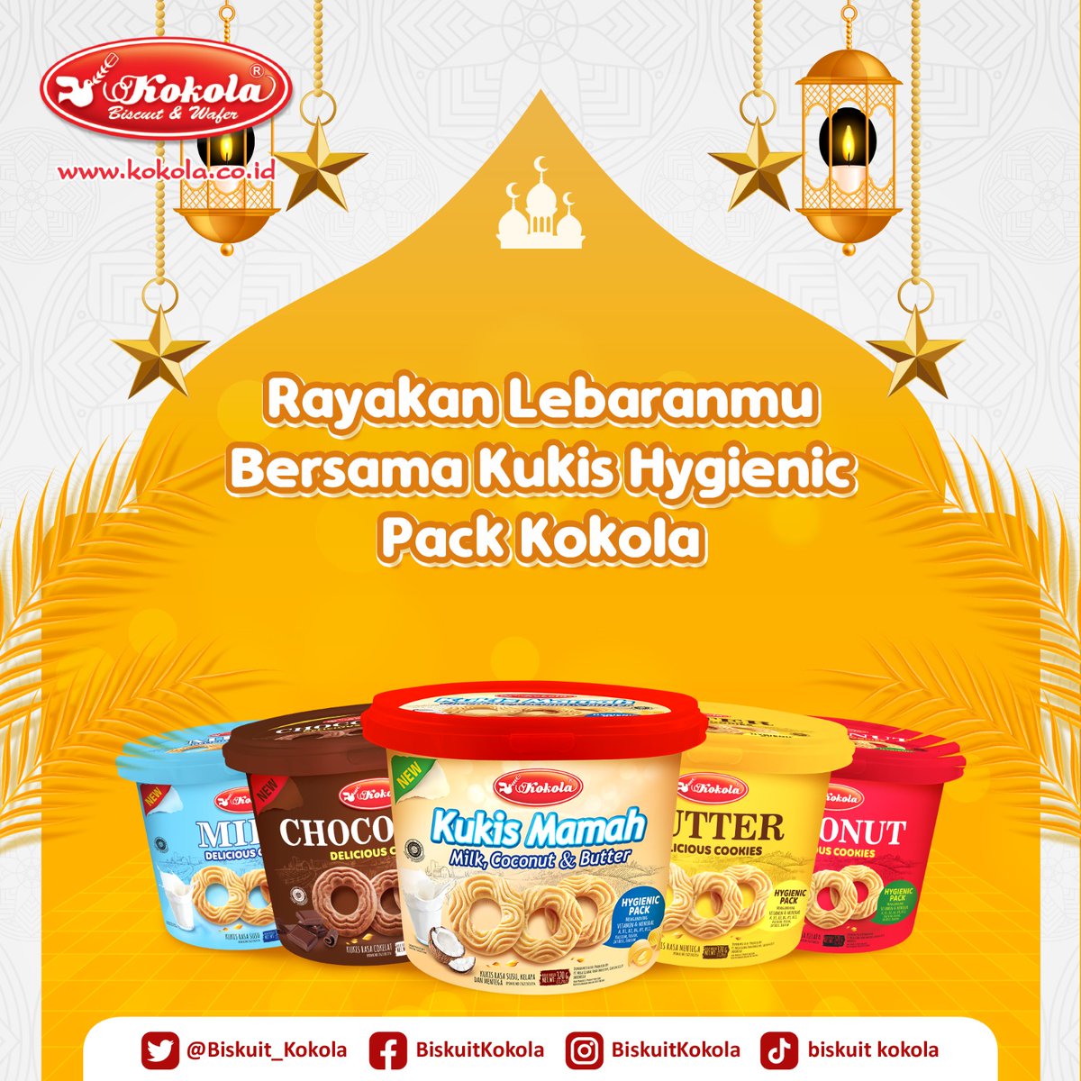 biskuit_kokola's tweet image. Lebaran semakin dekat, jangan lupa untuk sediakan Kukis Hygienic Pack Kokola ya 😉

Belinya di Indomaret &amp;amp; Supermarket terdekat kamu ya 🤗

Mimin jadi penasaran nih varian Kukis Hygienic Pack mana nih yang jadi favorit Sobat Kokolaverz ?