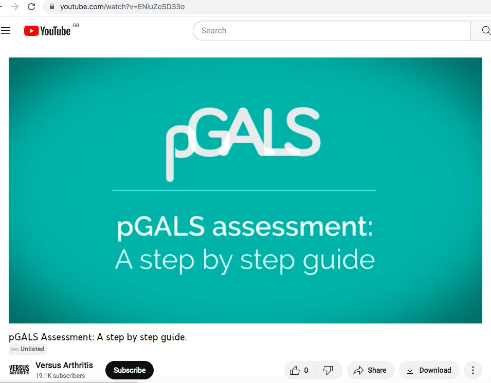 Check out our new pGALS animation hosted on the @VersusArthritis YouTube page - rb.gy/hy84w
@paedmskglobal @APLAR_org @eularPAED @ACRheum @RheumatologyUK @JIAlearn @paflar @Mediwikis @PReSEMERGE @TheAPCP
