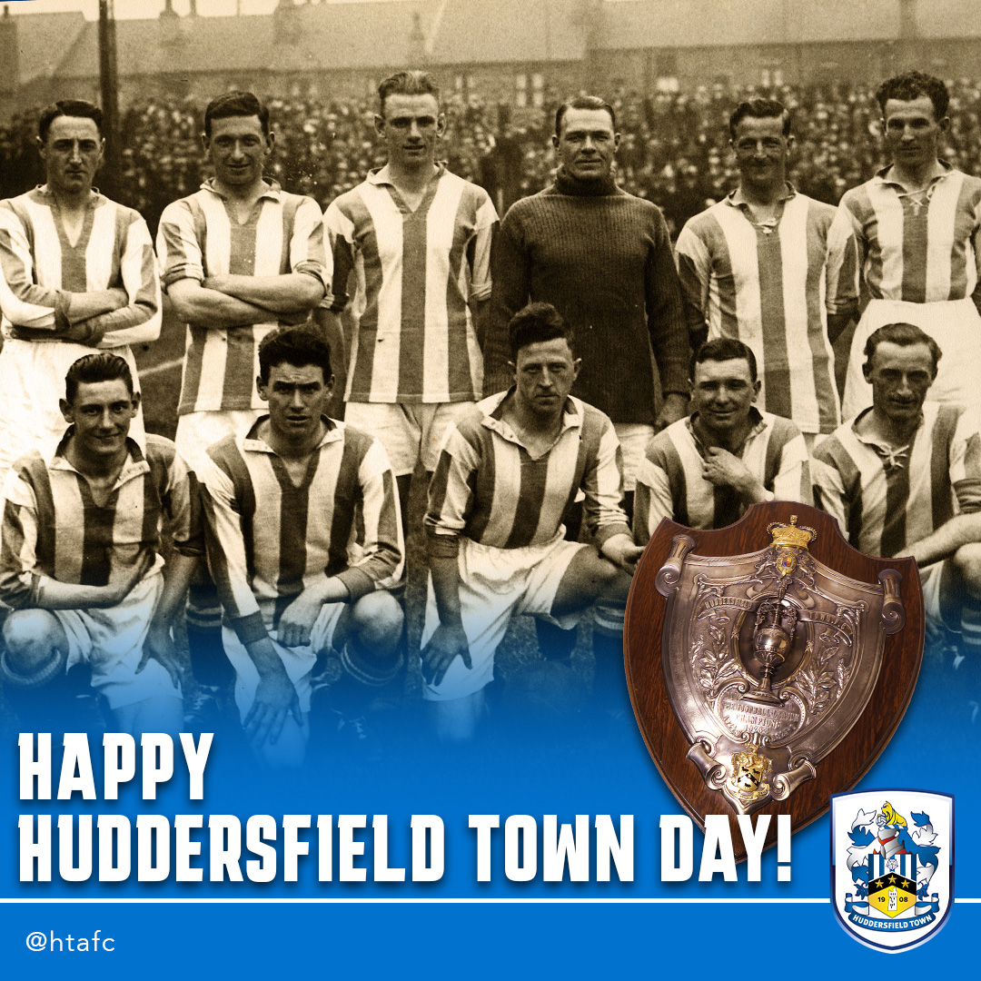 htafc's tweet photo. 𝚃𝙷𝚁𝙸𝙲𝙴 𝙲𝙷𝙰𝙼𝙿𝙸𝙾𝙽𝚂 🏆🏆🏆

A very happy Huddersfield Town Day to our supporters this 12 April as we celebrate our back-to-back-to-back Thrice Championships of 1923/24, 1924/25 and 1925/26!

📜 The first Club in history to win the league three years running.

#htafc https://t.co/ayIYHHH8py