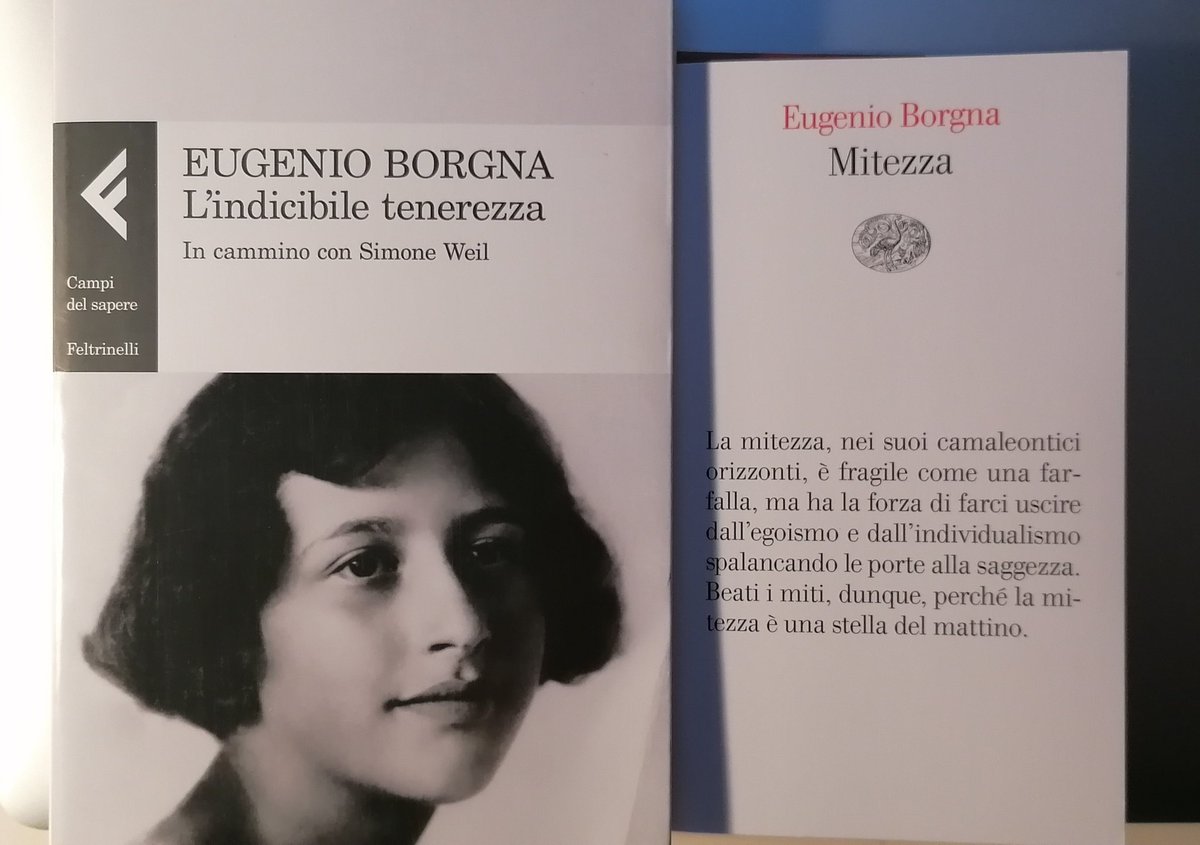 togreco's tweet photo. La #mitezza permette di congiungere due autori tanto diversi, e per giunta coetanei, come #NorbertoBobbio e #SimoneWeil.
#eugenioborgna https://t.co/vK8P3KdpF8