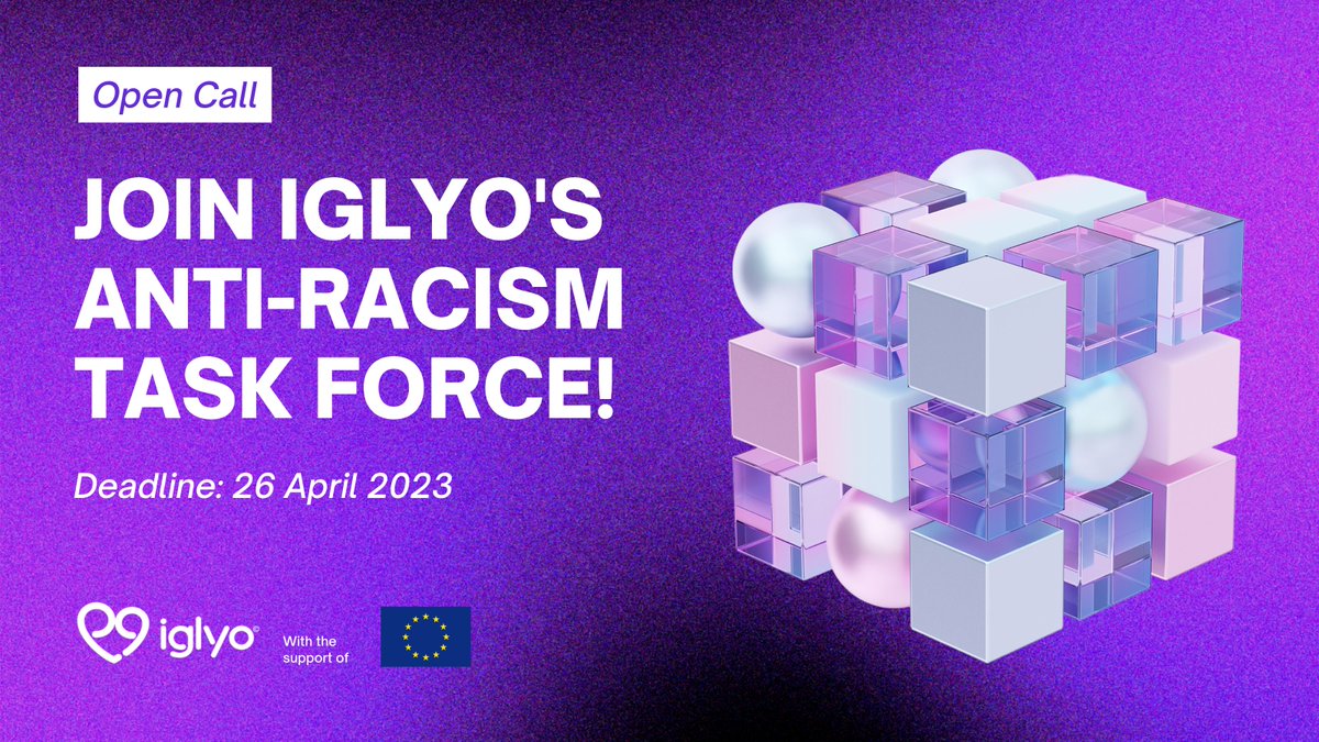We’re looking for a 4th LGBTQI young person to join our paid Anti-Racism Task Force! #OpenCall 🔎

📝 Read our full call and apply by 26 April 2023 at 23:59 CEST: iglyo.com/artf-2023-call/