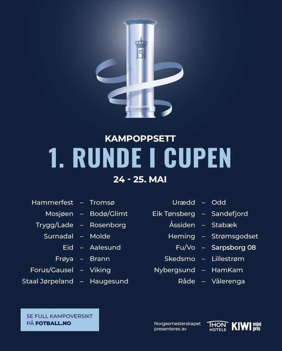 Råde - Vålerenga i 1 runde i NM! Tror aldri vi har tapt for dem i cupen!😜 Det skal bli fest i parken!!! <a href="/nff_info/">NorgesFotballforbund</a> <a href="/ValerengaOslo/">Vålerenga Fotball Elite</a>