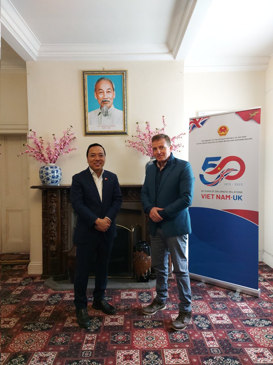 A pleasure to meet @Ambassador_Long in London this morning. Much to discuss and celebrate with 50 years of UK Vietnam relations, especially in healthcare and 32 years of @OUCRU_Programme @wellcometrust @UniofOxford in Vietnam