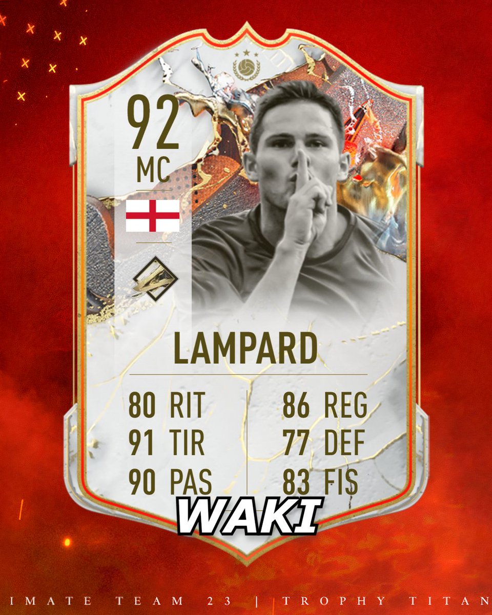 WAKI11620's tweet photo. π£Lampard es el Trophy Titans que viene en objetivos esta semana
sigue a @WAKI11620 @syuuztrader y a @fut_kirlos para mas filtraciones β
#FIFA23 #SBC #FUT #TROPHYTITANS #LEAK #EAKS #ULTIMATETEAM https://t.co/CW7ad6McIa