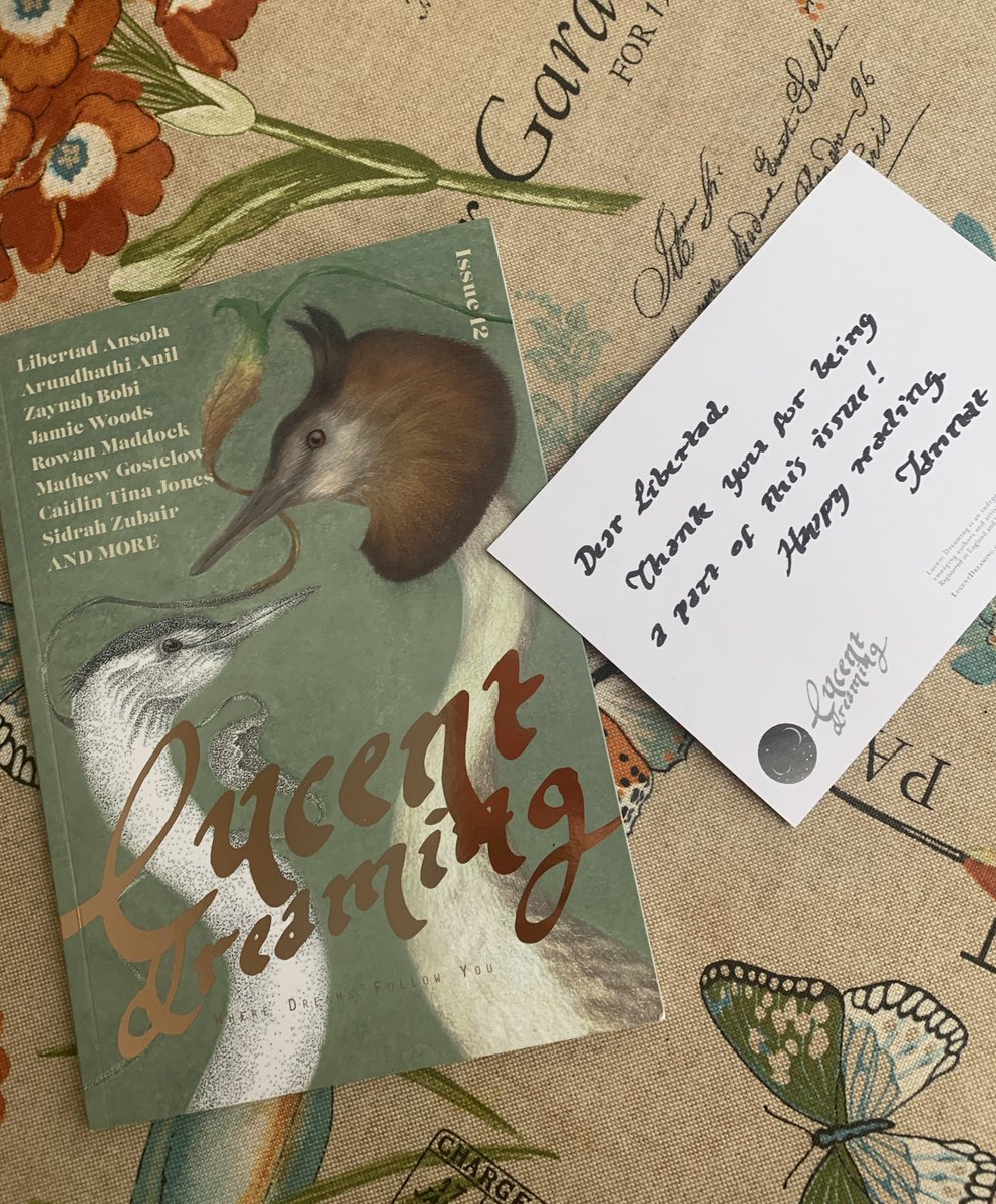 This arrived today and I still can’t get over how beautiful it is. I’m so proud to have my flash fiction Piece ‘In the bus’ in here. Thank you <a href="/LucentDreaming/">Lucent Dreaming</a> 😍