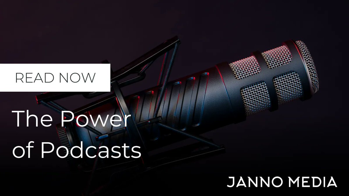 JannoMedia's tweet image. Like many of our clients, we believe podcasting is pound for pound one of the best communication tools out there. Take a look at some of our clients’ success stories in our latest newsletter. 🎧🎙Read: buff.ly/3UkdKGP 
.
.
.
#Podcast #PodcastProduction #PodcastSolutions