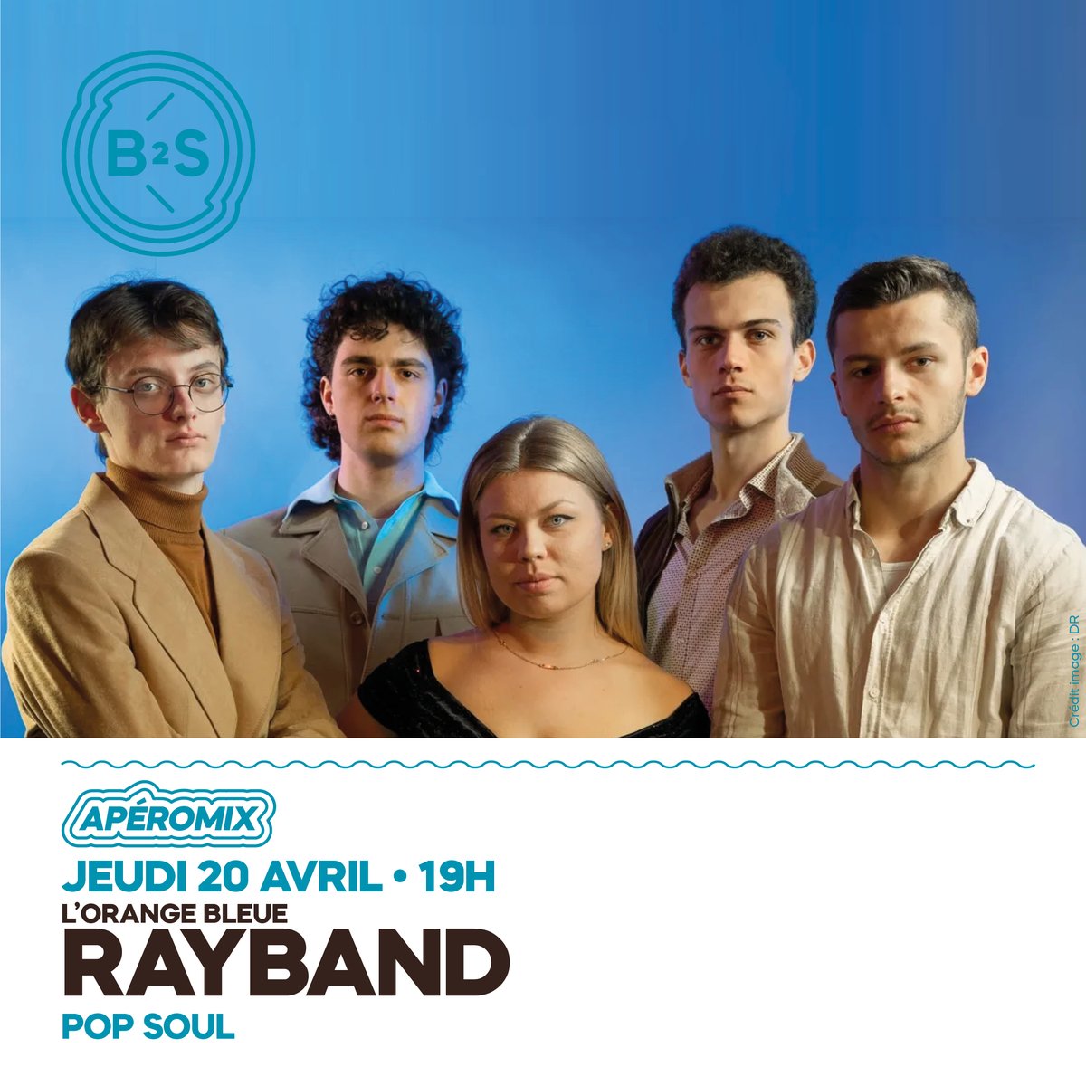 Nouvel Apéromix ! 🍻

🎶The Rayband est un groupe troyen qui propose un mélange de Pop/soul, entre moderne et vintage.  

RDV à Bords 2 Scènes - L'Orange Bleue jeudi 20 avril à 19h    

C'est gratuit !    

+ d'infos et résas : bords2scenes.fr/spectacles/ape…

#concert #vitrylefrancois
