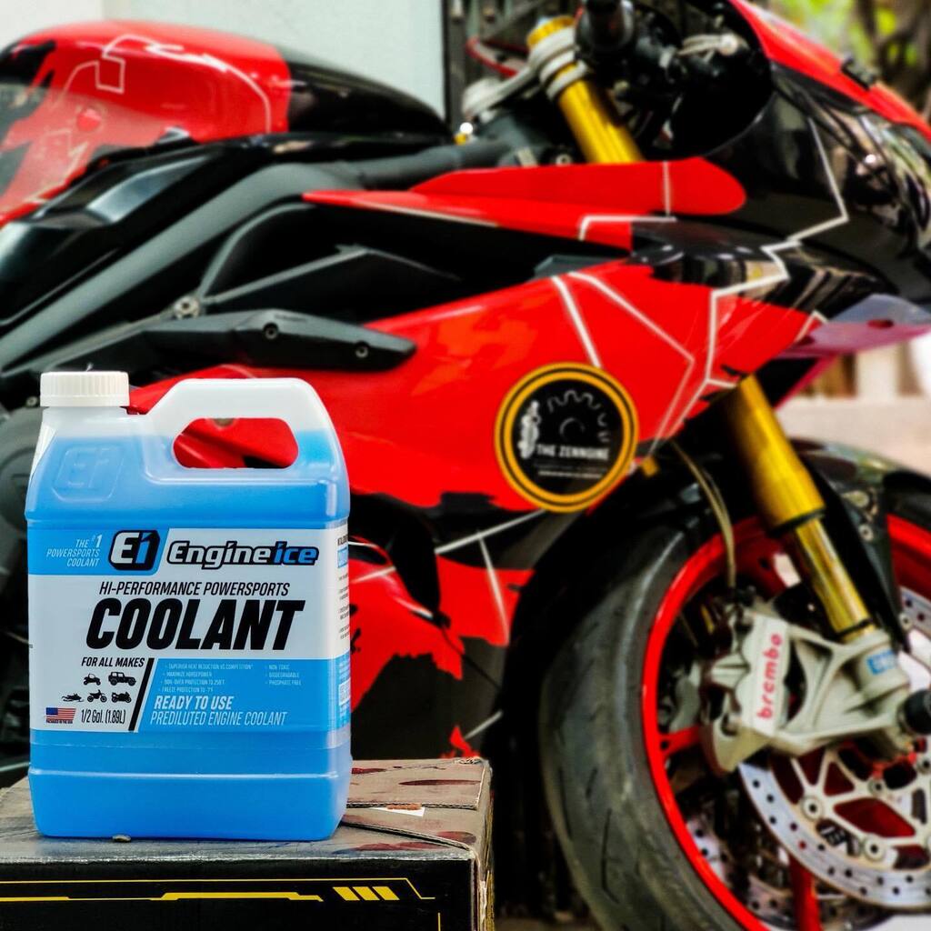 WheelsGuru's tweet photo. This summer don't let your motorcycle engine suffer when you are churning most BHPs out of it,  Engine needs some refreshments too. 

❄️ ENGINE ICE HP MOTORCYCLE COOLANT ❄️

Perfect for use in most motorcycles over all types of terrain:

MAXIMIZE HORSEPO… https://t.co/TCH1ap0ZzL https://t.co/wpDlaBZgJp