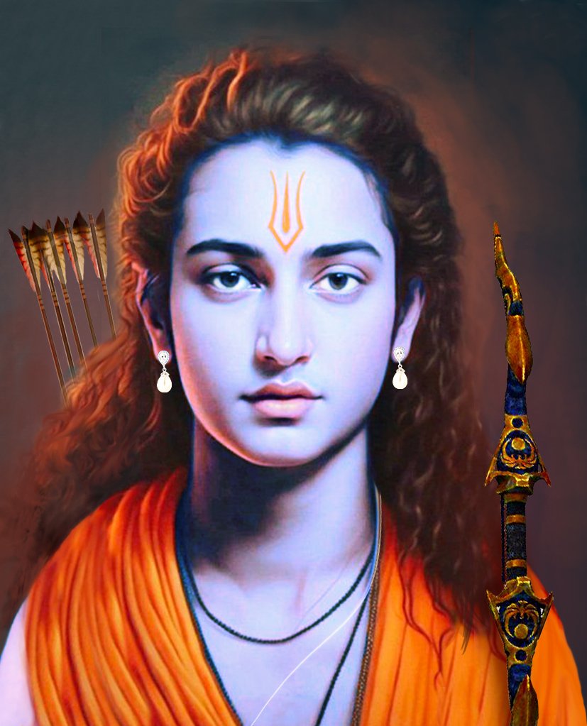 लगता है AI ने सुधार क्या है तस्वीर में, ऐसा हो सकते हैं हमारे श्री राम। मेघ वर्ण यानी कि श्याम वर्ण, जनेऊ, कान कुंडल और तीर धनुष। जैसा कि रामायण में वर्णन मिलता है।